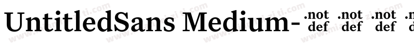 UntitledSans Medium字体转换